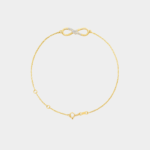 Pia 0.12ct Natural Round Diamond Infinity Bracelet in 14ct Yellow Gold - Image 4