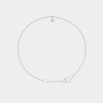 Poppy Delicate 0.15ct Natural Round Diamond Charm Bracelet in 14ct White Gold - Image 3
