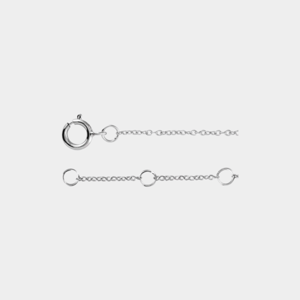 Gina 14ct White Gold Natural Diamond Initial Bracelet - Image 8