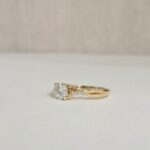 Noelle | 0.76ct Natural Solitaire Engagement Ring with Twisted Diamond Band in 18ct Yellow Gold - Image 2
