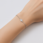 Samantha Bezel Set 0.15ct Natural Round Diamond Bracelet in 9ct White Gold - Image 2