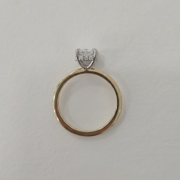 Greta | 2.01ct Elongated Cushion Cut Solitaire Design with Hidden Halo - Image 3