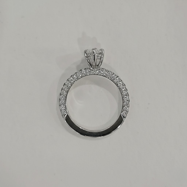 Marissa | Elegant 1.18ct Marquise Solitaire with Hidden Halo & Pave Band - Image 3