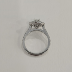 Sofia | 0.6ct Natural Pear Double Halo with Pave Band in 18ct White Gold - Image 3