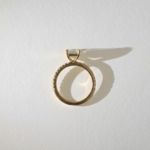 Oceane | Enchanting 2.21ct Radiant Lab Diamond Solitaire Pave Band Engagement Ring in 18ct Yellow Gold - Image 3