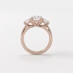 Side Stone Three Stone Ring - Image 2