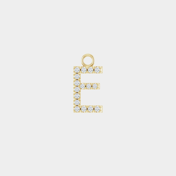 Larissa 14ct Yellow Gold Natural Diamond Initial Dangle - Image 3