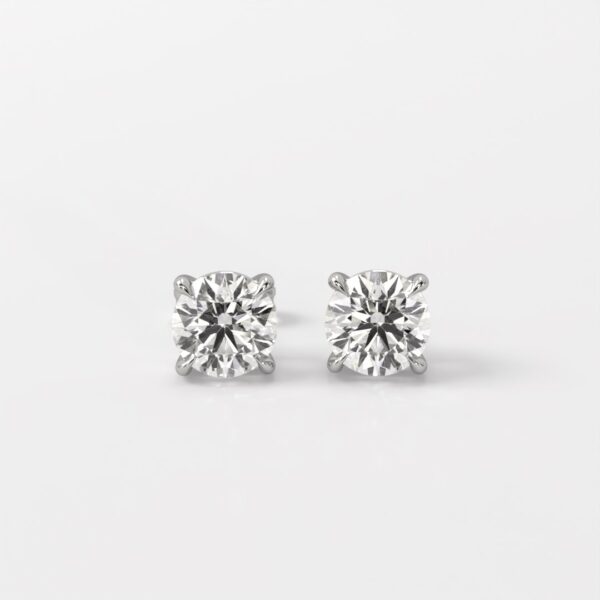 Grace 2ct Diamond Stud Earrings  in White Gold