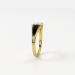 Sleek Signet Solitaire Engagement Ring - Image 4