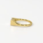 Sleek Signet Solitaire Engagement Ring - Image 3