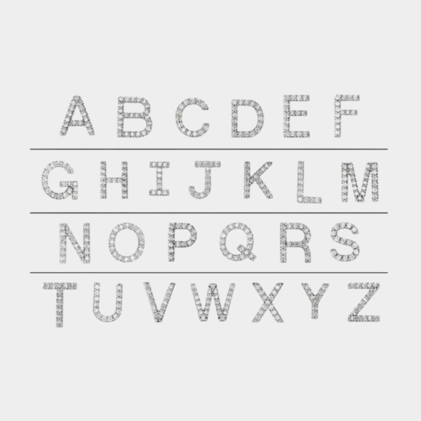 Jenna 14ct White Gold Natural Diamond Initial Earrings - Image 8