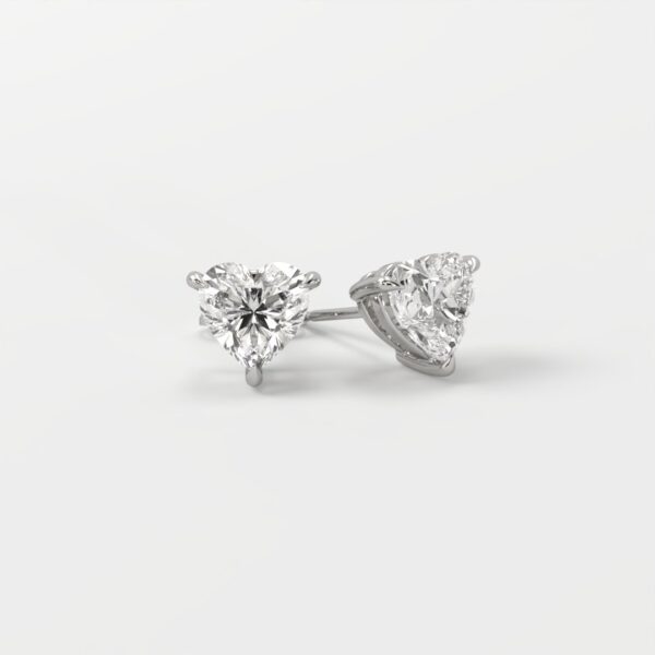 Kiara 1.0 Carat Heart Diamond Stud Earrings - Image 2