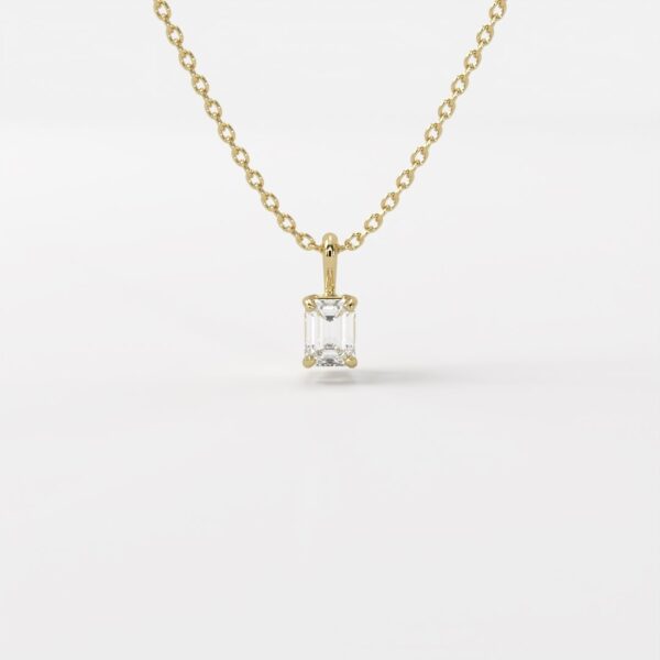 Leura 2 Carat Emerald Diamond Pendant - Image 2