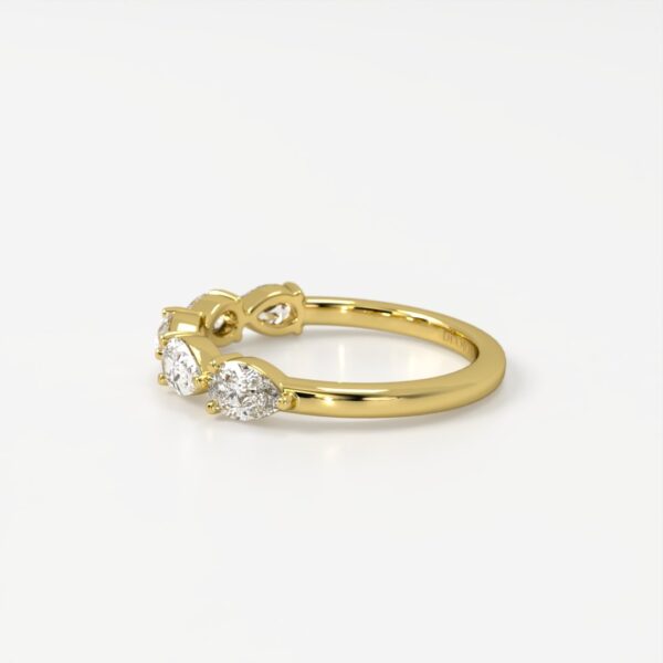 Louise | Half-Eternity Pear Diamond Band - Image 3