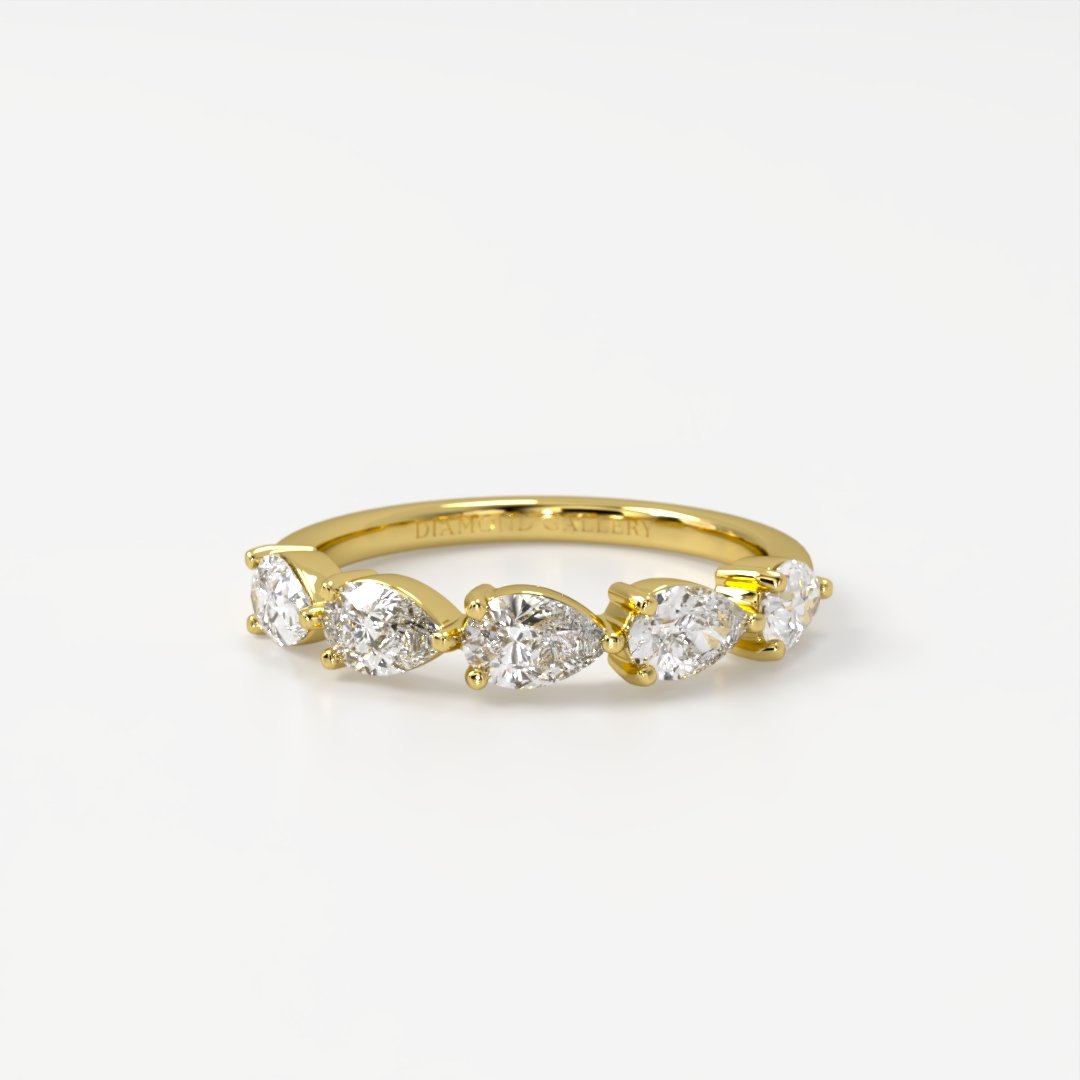 Louise | Half-Eternity Pear Diamond Band