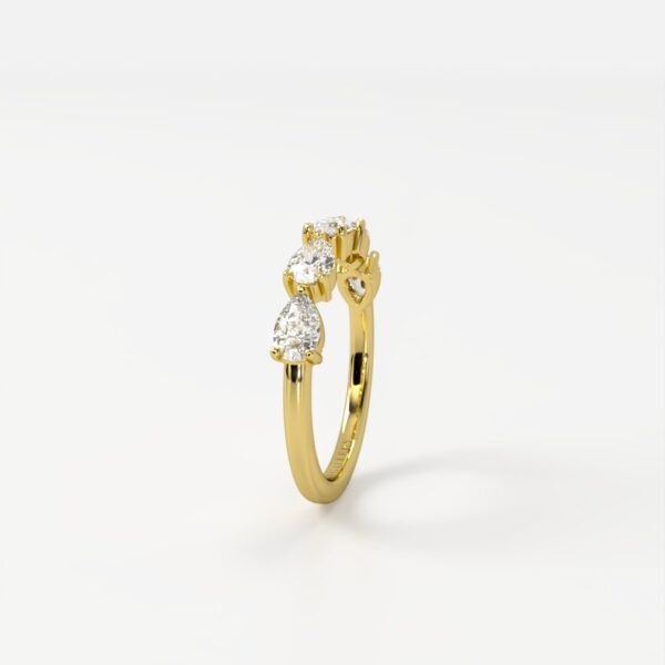 Louise | Half-Eternity Pear Diamond Band - Image 4