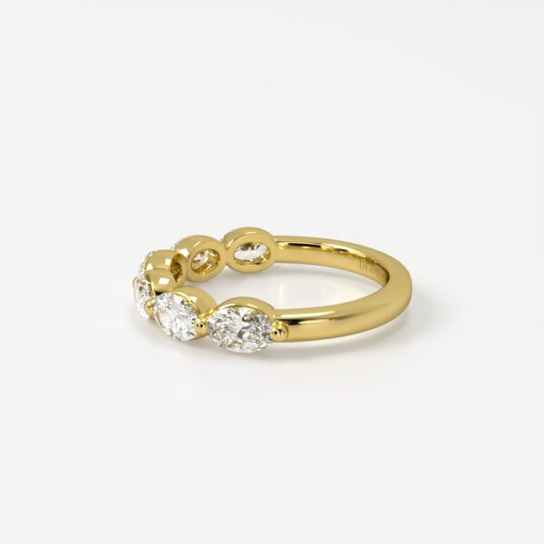 Lucille | East-West Oval Wedding Band - Image 3