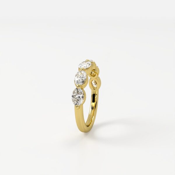 Lucille | East-West Oval Wedding Band - Image 4