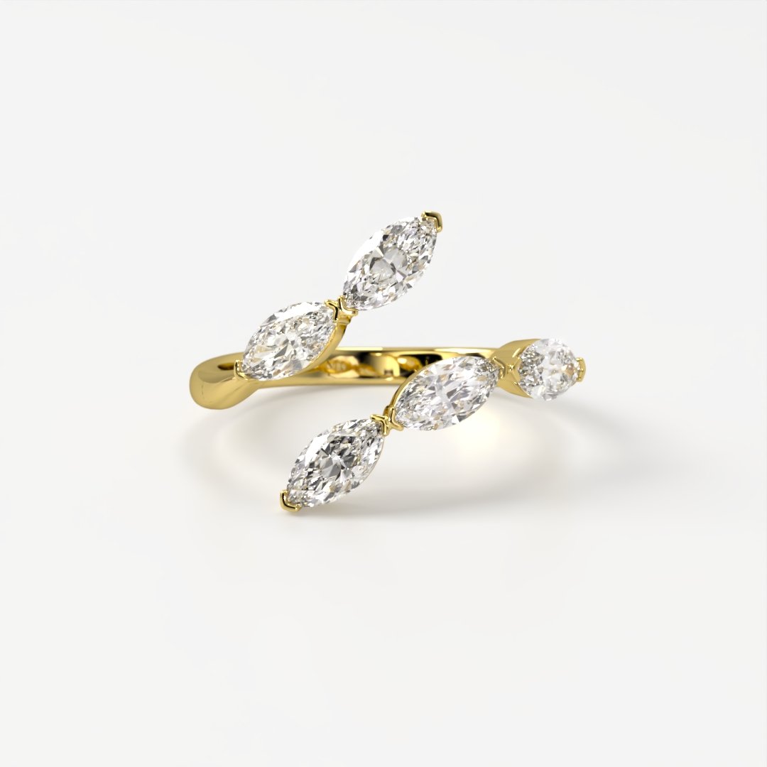 Marquise-wrap-diamond-ring5.jpg Marilyn | Delicate Marquise Wrap Diamond Ring - Image 1