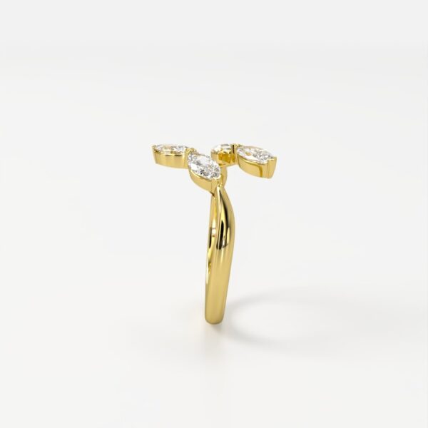 Marilyn | Delicate Marquise Wrap Diamond Ring - Image 4