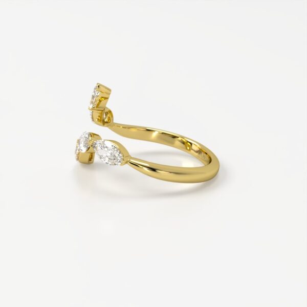 Marilyn | Delicate Marquise Wrap Diamond Ring - Image 3