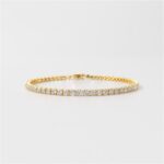 Ruby 4 Carat Lab Grown Diamond Classic Tennis Bracelet in 18ct Yellow Gold