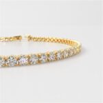 Ruby 4 Carat Lab Grown Diamond Classic Tennis Bracelet in 18ct Yellow Gold - Image 2