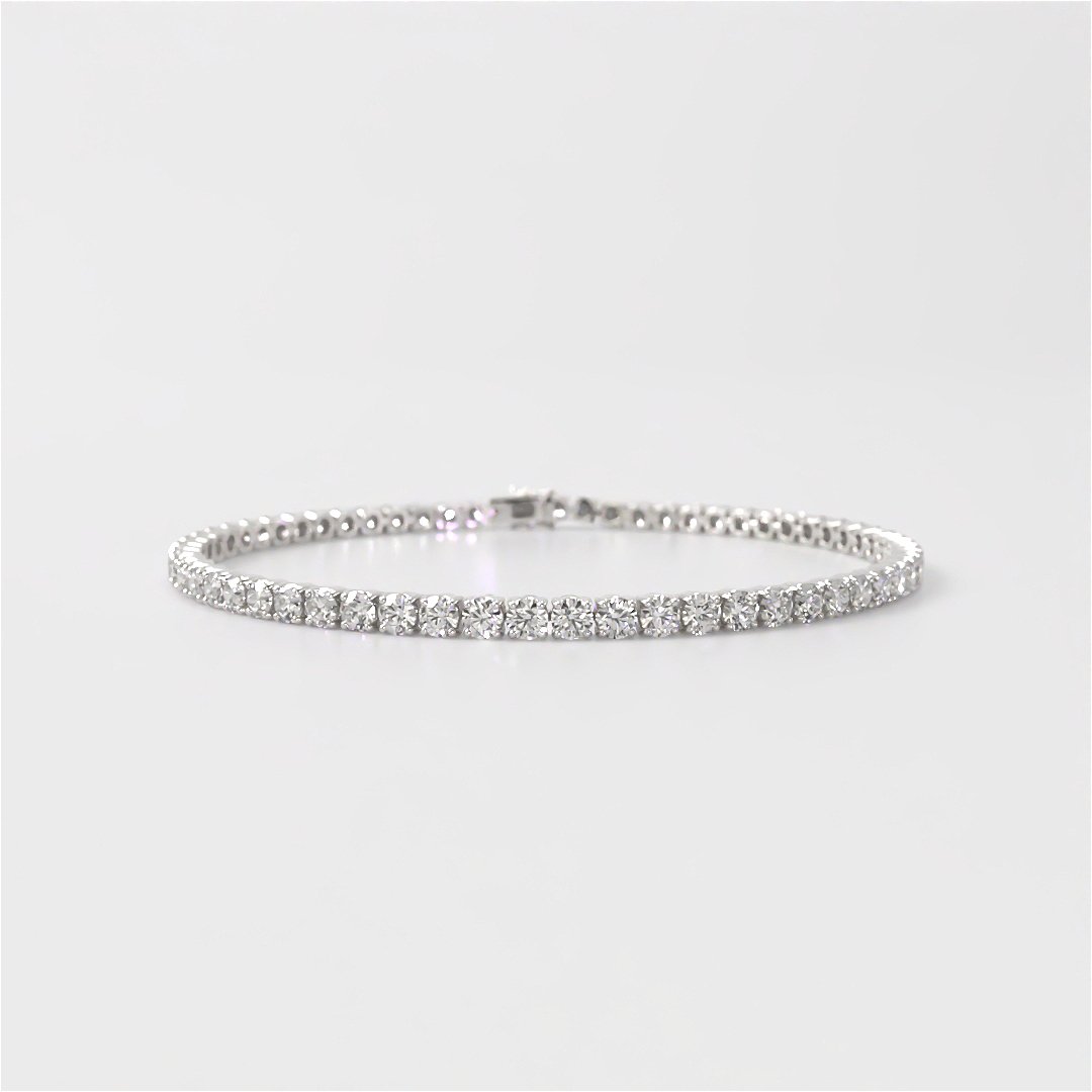 Maya-wcf_00000-1.jpg Ingrid 1 Carat Lab Grown Diamond Classic Tennis Bracelet in 9ct White Gold - Image 1