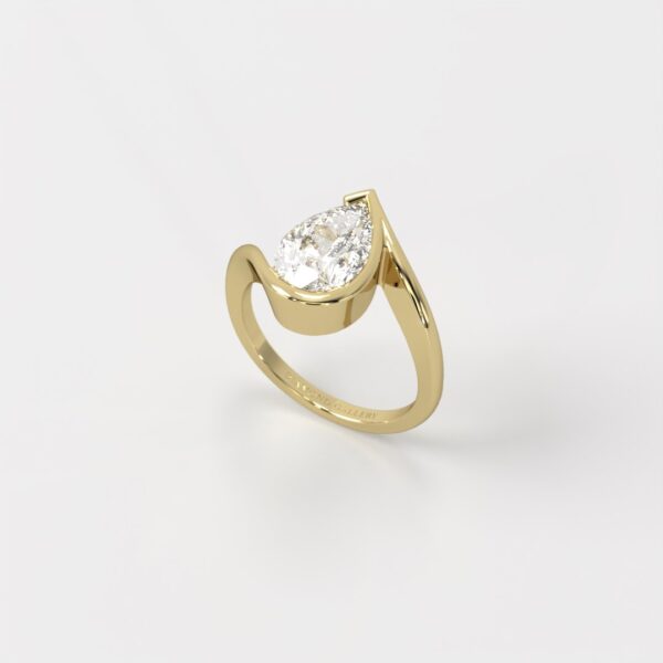 Mikaela | Elegant Designer Diamond Bezel Ring - Image 2