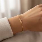 Pia 0.12ct Natural Round Diamond Infinity Bracelet in 14ct Yellow Gold - Image 2