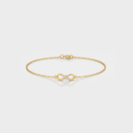 Pia 0.12ct Natural Round Diamond Infinity Bracelet in 14ct Yellow Gold