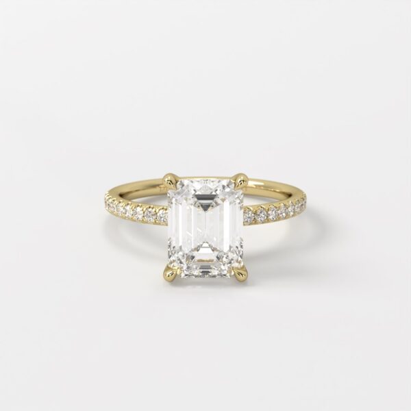 Juliette | 3.0 Carat Solitaire Hidden Halo Pave