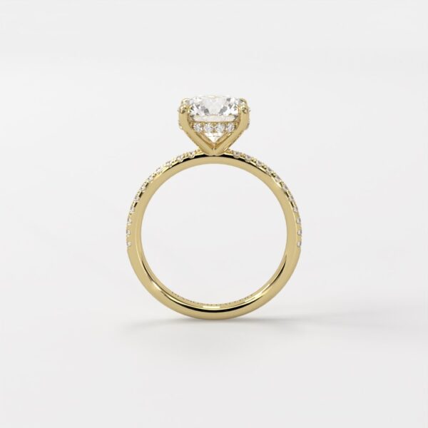 Solitaire | Hidden Halo with Pave Band