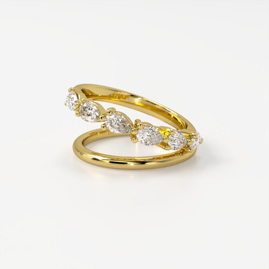 Scarlett-Asymmetrical-Twin-Band-Diamond-Ring7.jpg Scarlett | Asymmetrical Twin Band Diamond Ring - Image 1