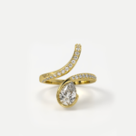 Serpentina | Elegant Pear Wrap Diamond Ring