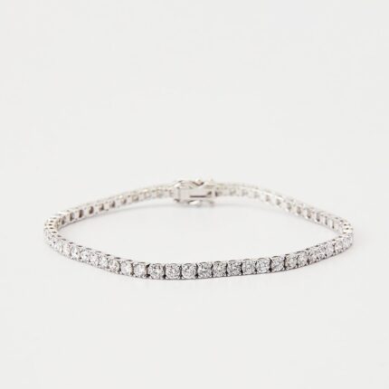 Victoria 4.6 Carat Natural Diamond Tennis Bracelet in 18ct White Gold