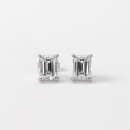 Zara 1.0 Carat Emerald Diamond Stud Earrings
