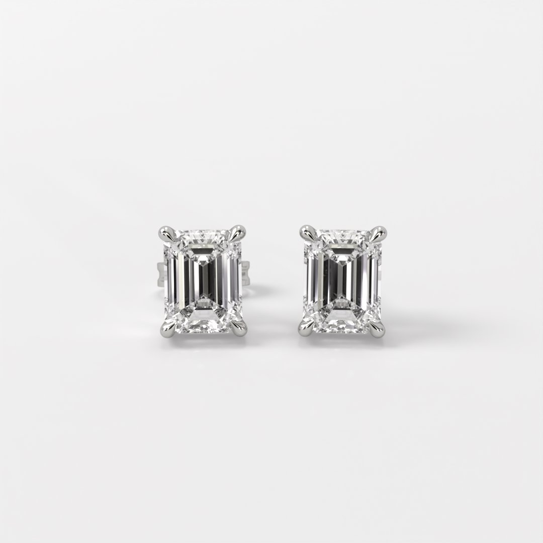 Zara-Emeraldemwf-video-1.jpg Zara 1.0 Carat Emerald Diamond Stud Earrings - Image 1
