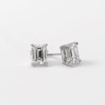 Zara 1.0 Carat Emerald Diamond Stud Earrings - Image 2