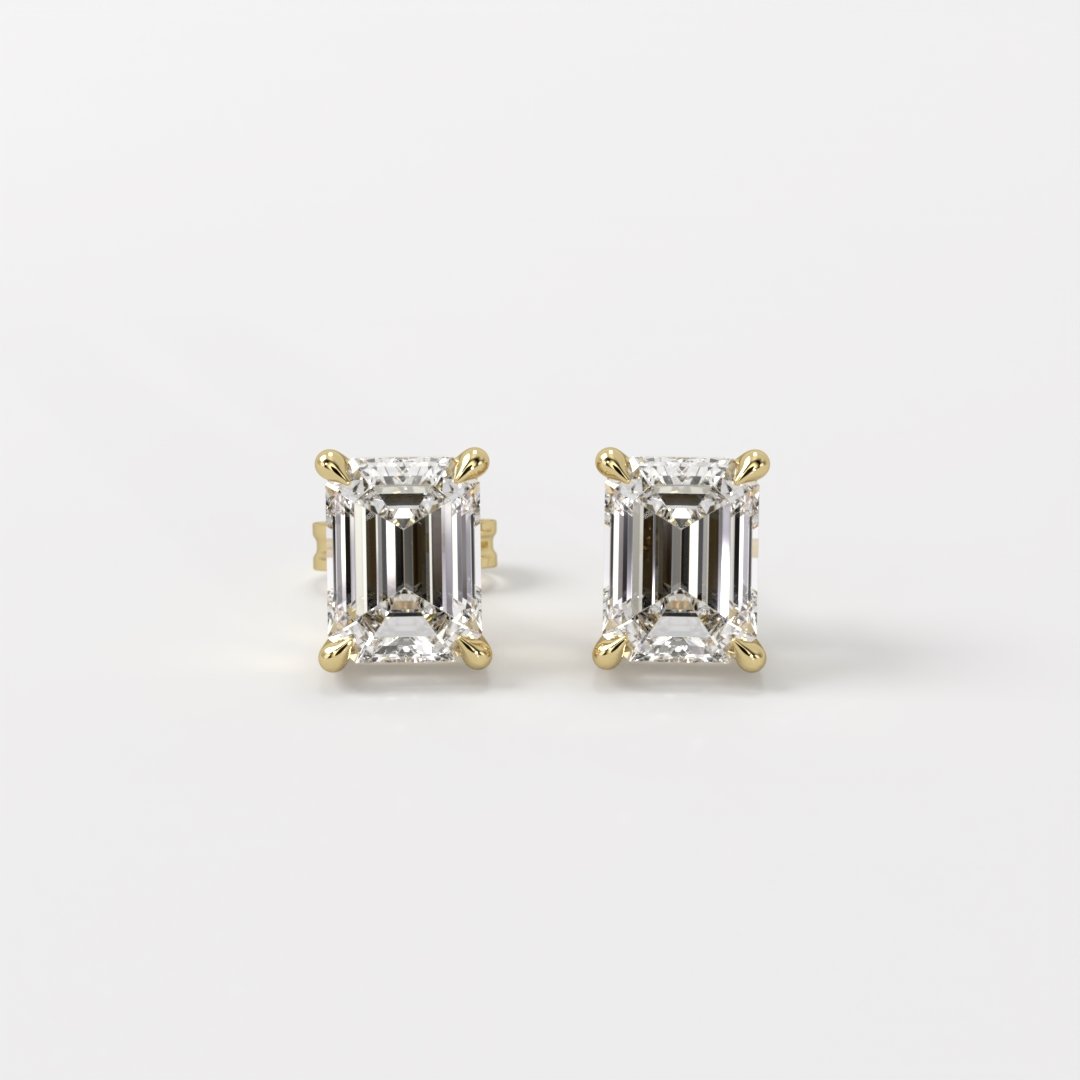 Zara-Emeraldemyf-video.jpg Sandy 9ct Yellow Gold 0.20ct Natural Emerald Diamond Earrings - Image 1