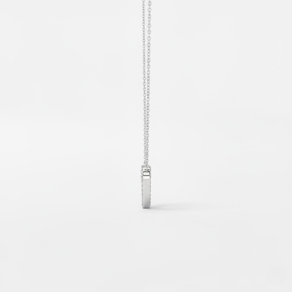 Hope Natural Diamond Heart Necklace – 14K White Gold - Image 3