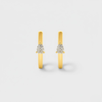 Phoebe 9ct Yellow Gold Lab Diamond Pear Huggie Earrings