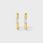 Sonia 9ct Yellow Gold Lab Diamond Marquise Huggie Earrings