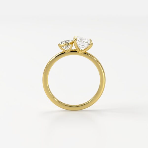 Geneviève | Bezel Toi et Moi Engagement Ring - Image 2