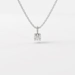 Savanah 0.25ct Round Diamond 9ct White Gold Pendant Necklace - Image 2